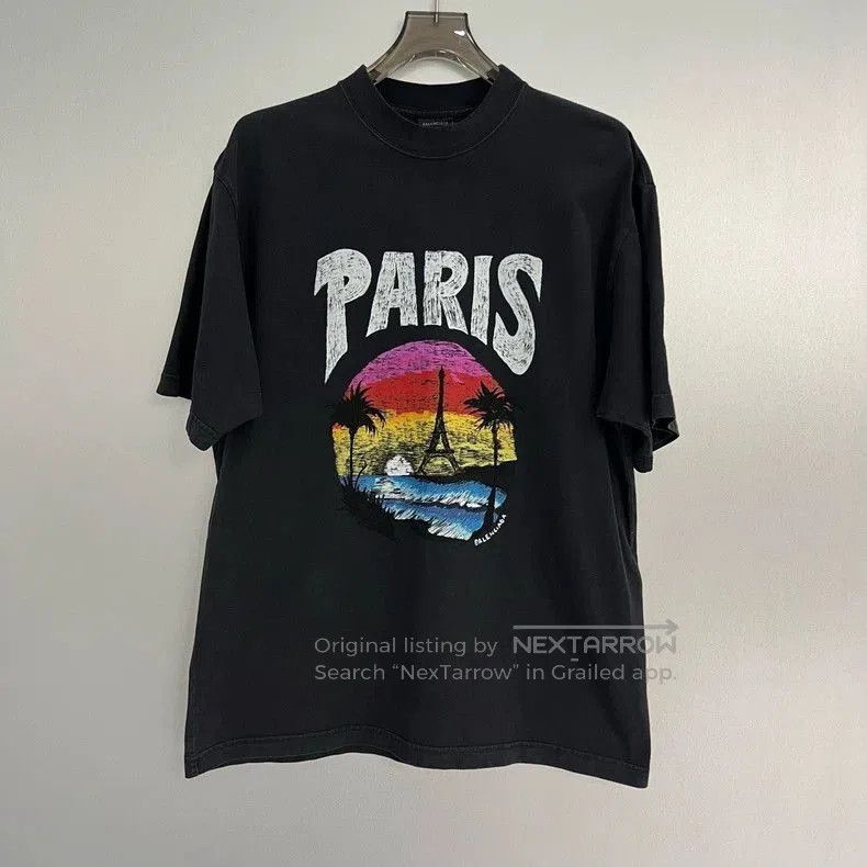 Balenciaga Balenciaga Paris Sunset Short Sleeve Tee. Size US S / EU 44-46 / 1 - 1 Thumbnail