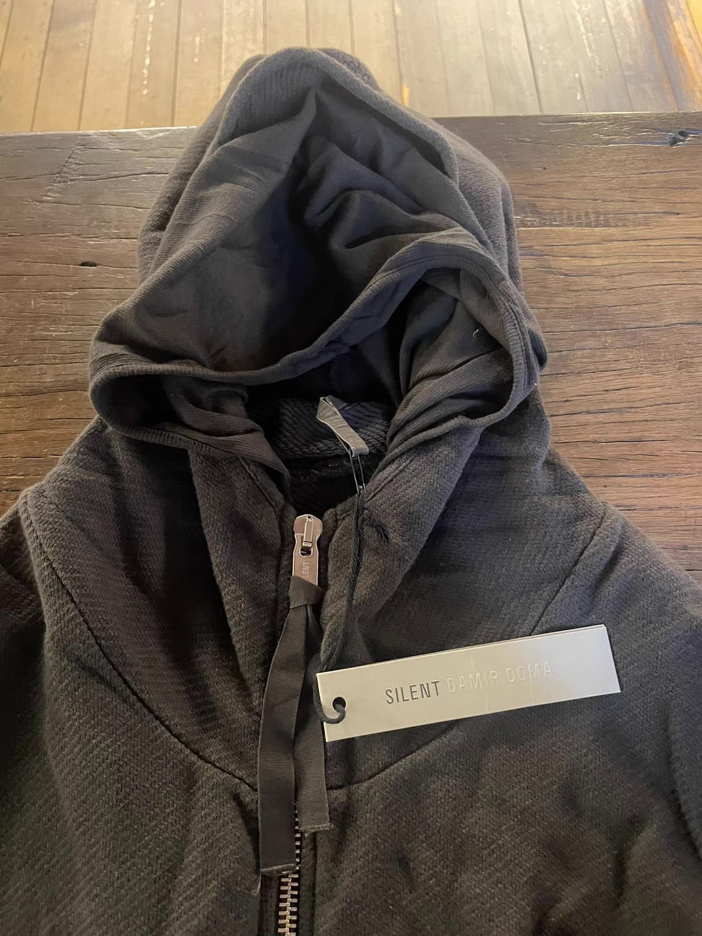 Silent By Damir Doma Silent by Damir Doma black double‑layer zip‑up hoodie Ｑ25 Size US S / EU 44-46 / 1 - 2 Thumbnail