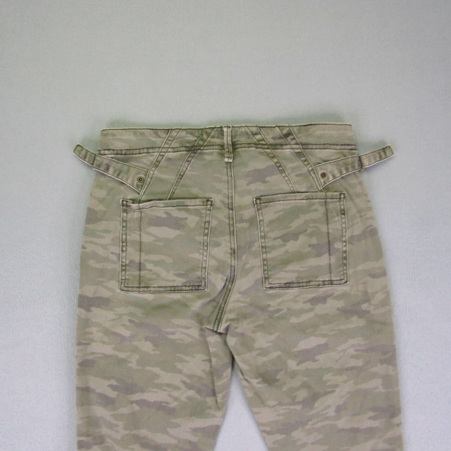 Anthropologie VINTAGE Anthropologie Women's Pants Flared Chino 26 Blue Camouflage Casual Outdoor 90s Army Style Size 26" / US 2 / IT 38 - 5 Thumbnail