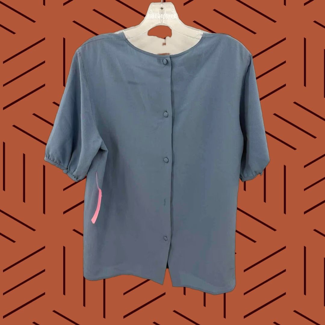 Salvatore Ferragamo Pre-Owned Blue Size 42 Blouse