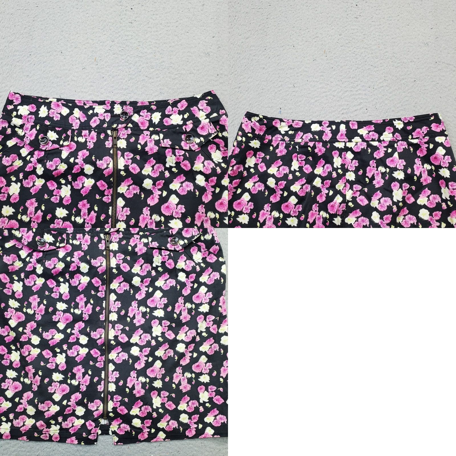 Nicole Miller Nicole Miller Skirt Womens 12 Multi Floral Stretch Front Zip Pencil Short Vintage: No Mens Women Girls Size 34" / US 12 / IT 48 - 8 Thumbnail
