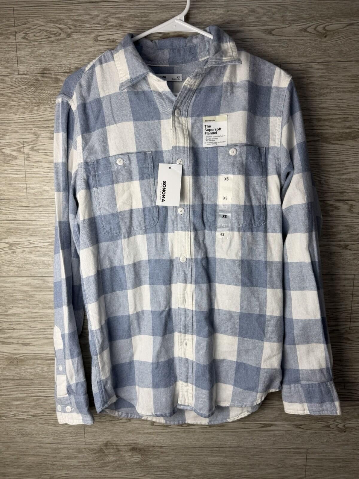Sonoma 4 Sonoma Men’s Flannel Shirt Lot XS Plaid Button Up Size US XS / EU 42 / 0 - 5 Thumbnail