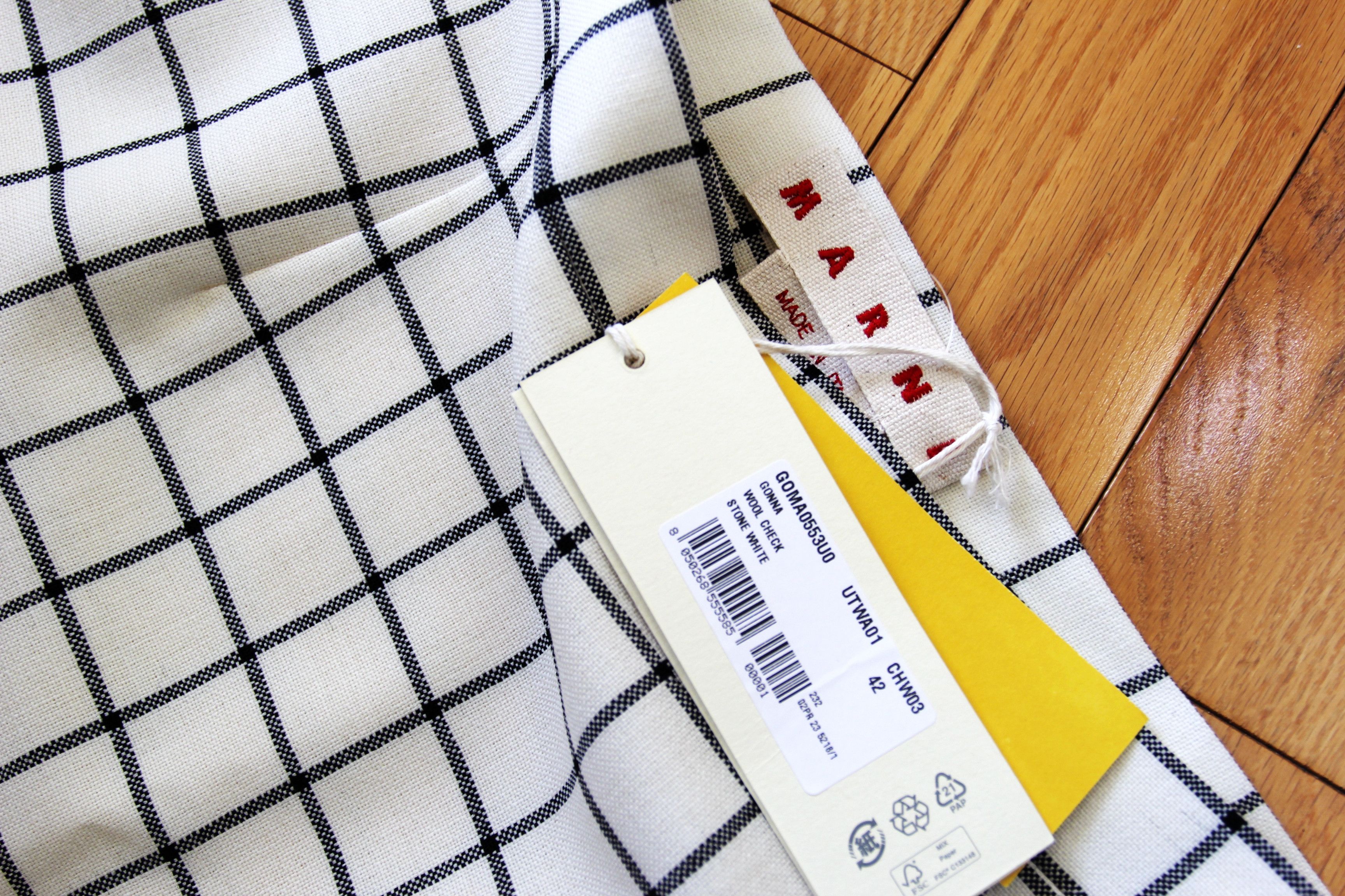 Marni BNWT AW23 MARNI WOOL CHECK MINI SKIRT 42 Size 28" / US 6 / IT 42 - 8 Thumbnail