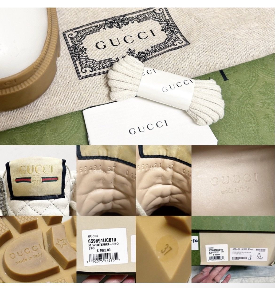 Gucci Aurhentic Gucci Supreme Monogram Trip Combat Heeled Boots Size US 7 / IT 37 - 14 Thumbnail