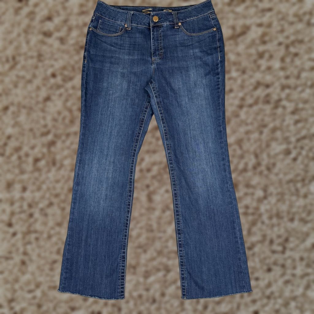 Vintage Seven7 Jeans Womens 12 Blue Medium Wash Mid Rise Tummyless Denim 32x29 90s Size 34" / US 12 / IT 48 - 1 Thumbnail