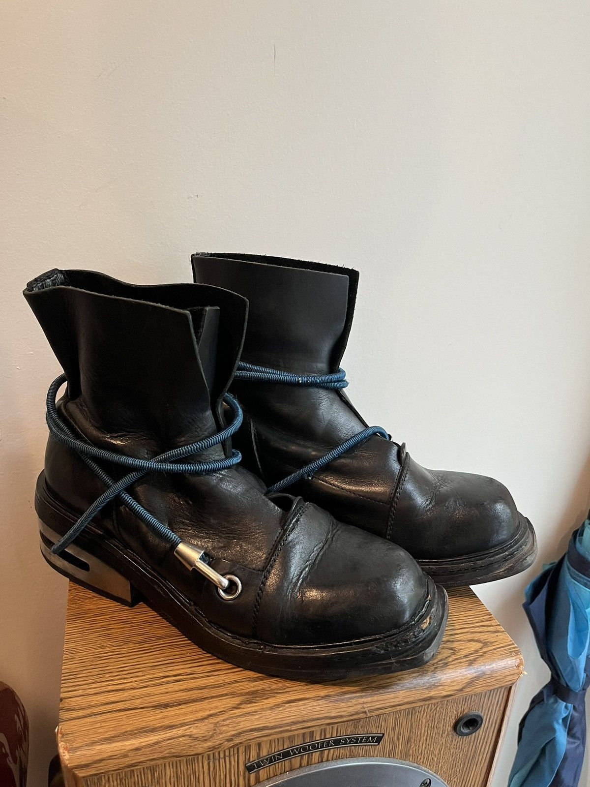 Dirk Bikkembergs Dirk Bikkembergs - Steel Heel Bungee Cord Boots Size US 10 / EU 43 - 3 Thumbnail