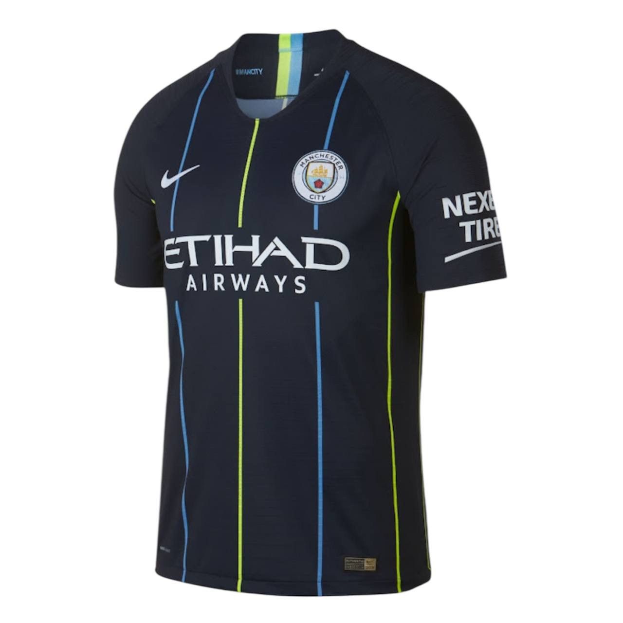 Nike 2018/19 MANCHESTER CITY AWAY SOCCER JERSEY FOOTBALL SHIRT XL Size US XL / EU 56 / 4 - 1 Thumbnail