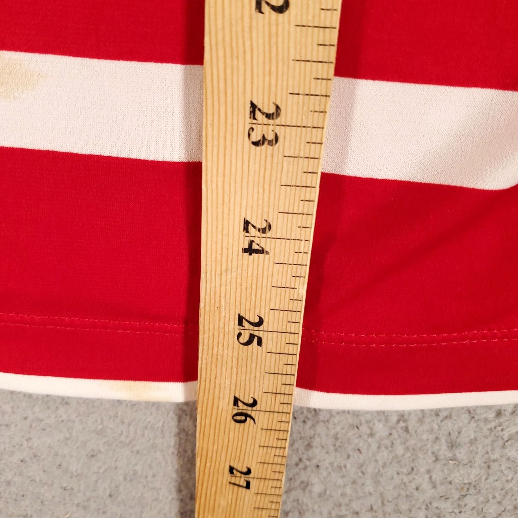 Vintage Chicos Blouse Womens Medium Red White Striped Stretchy Lightweight 1 Size M / US 6-8 / IT 42-44 - 3 Thumbnail
