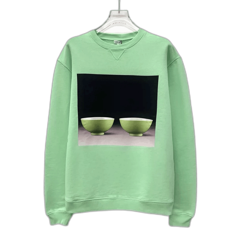 Loewe Loewe Mint Green Graphic Long Sleeve Sweatshirt Size S / US 4 / IT 40 - 1 Thumbnail