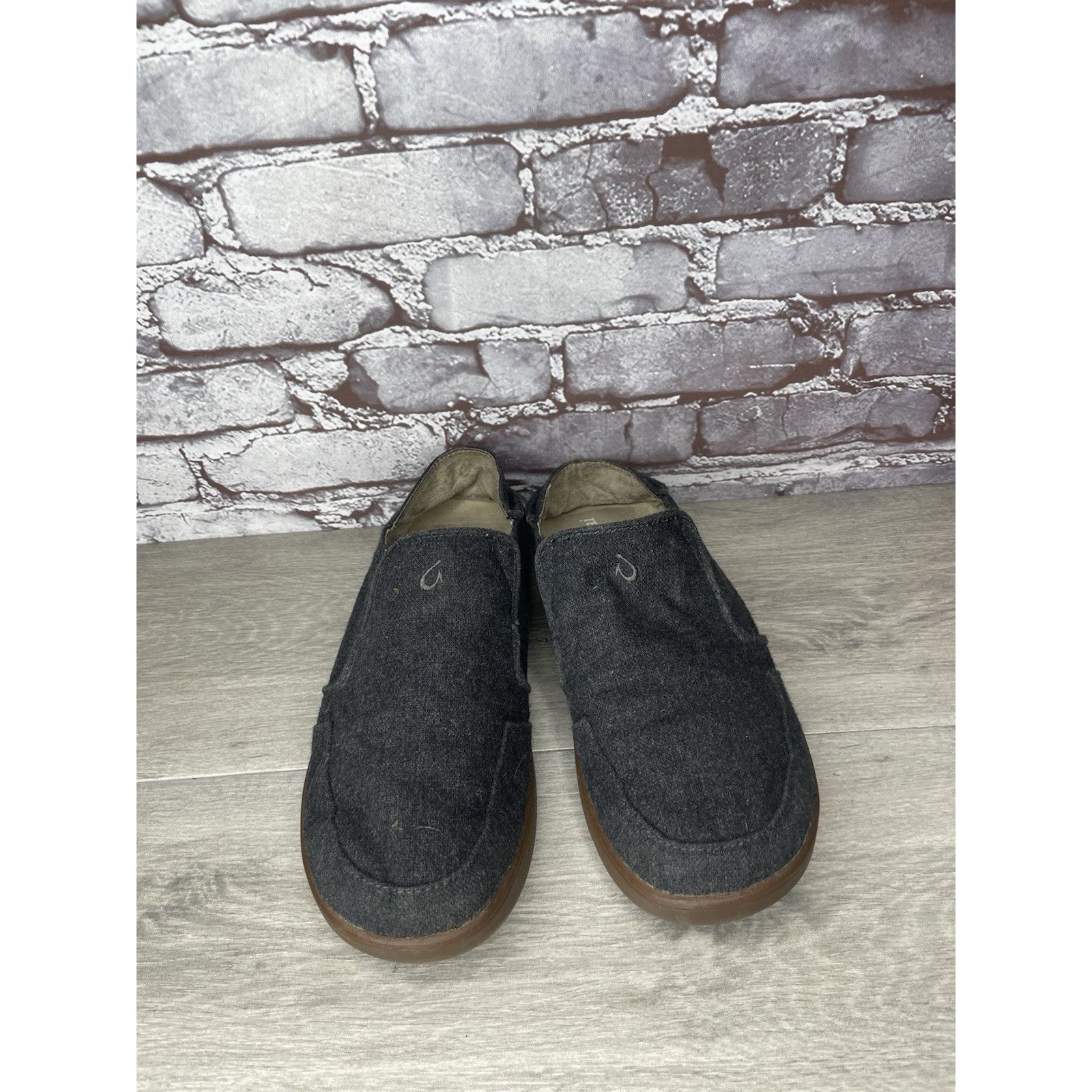 Olukai Olukai Wool Gray Wool Fabric Casual Slip On Casual Sneakers Size US 11 / EU 44 - 12 Thumbnail