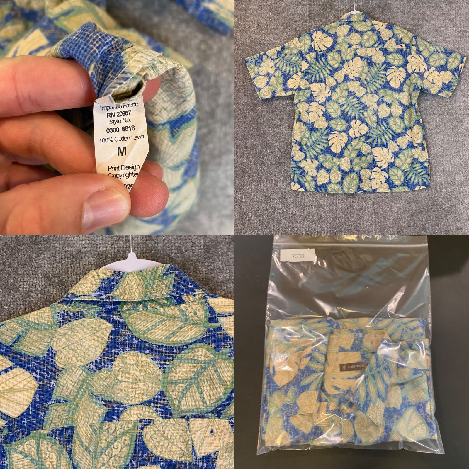 Tori Richard Tori Richard Shirt Men Medium Multicolor Floral Button Cotton Lawn Camp Hawaiian Shirt Size US M / EU 48-50 / 2 - 8 Thumbnail