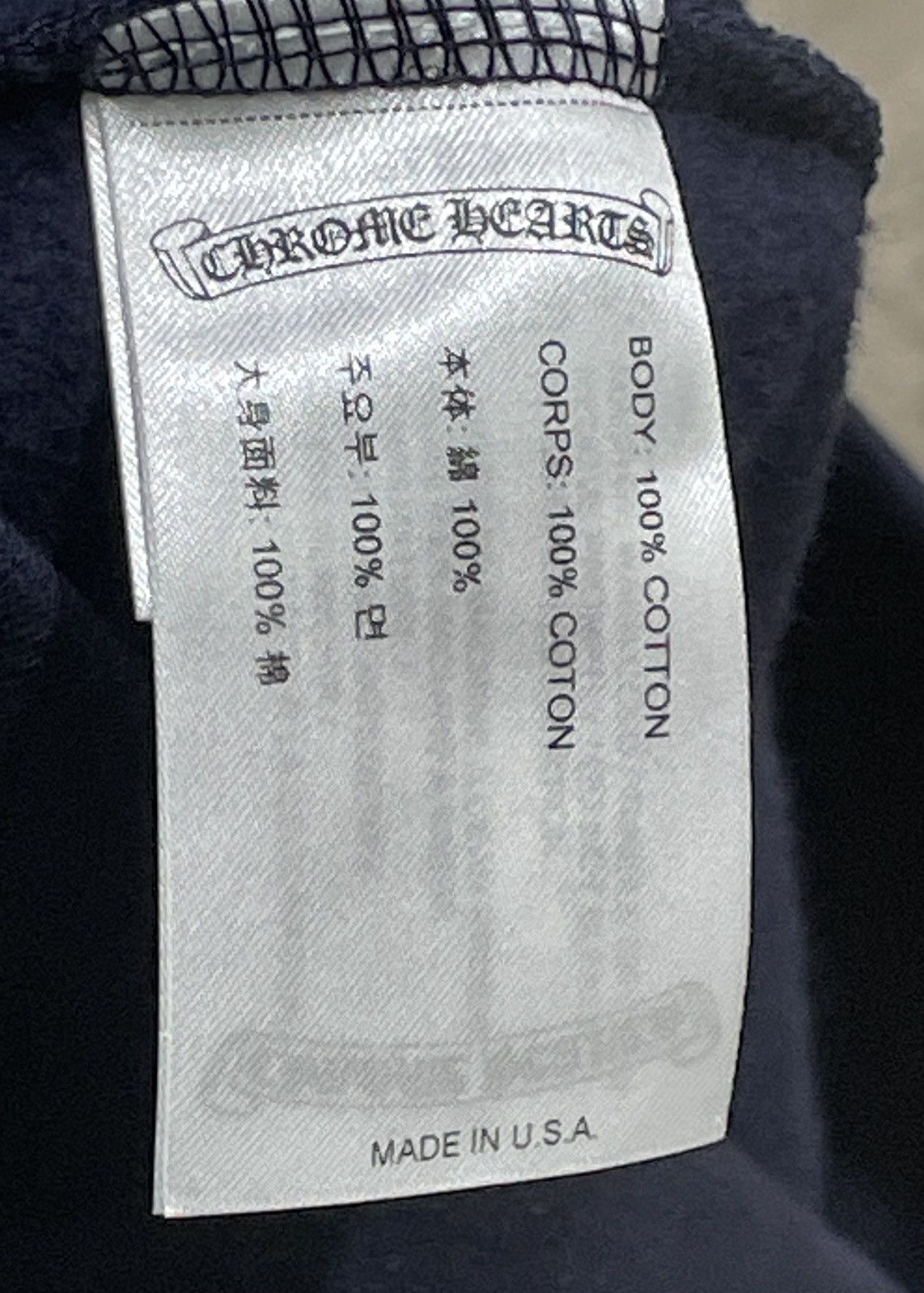 Chrome Hearts Chrome Hearts Logo Hoodie Navy Size US L / EU 52-54 / 3 - 8 Thumbnail