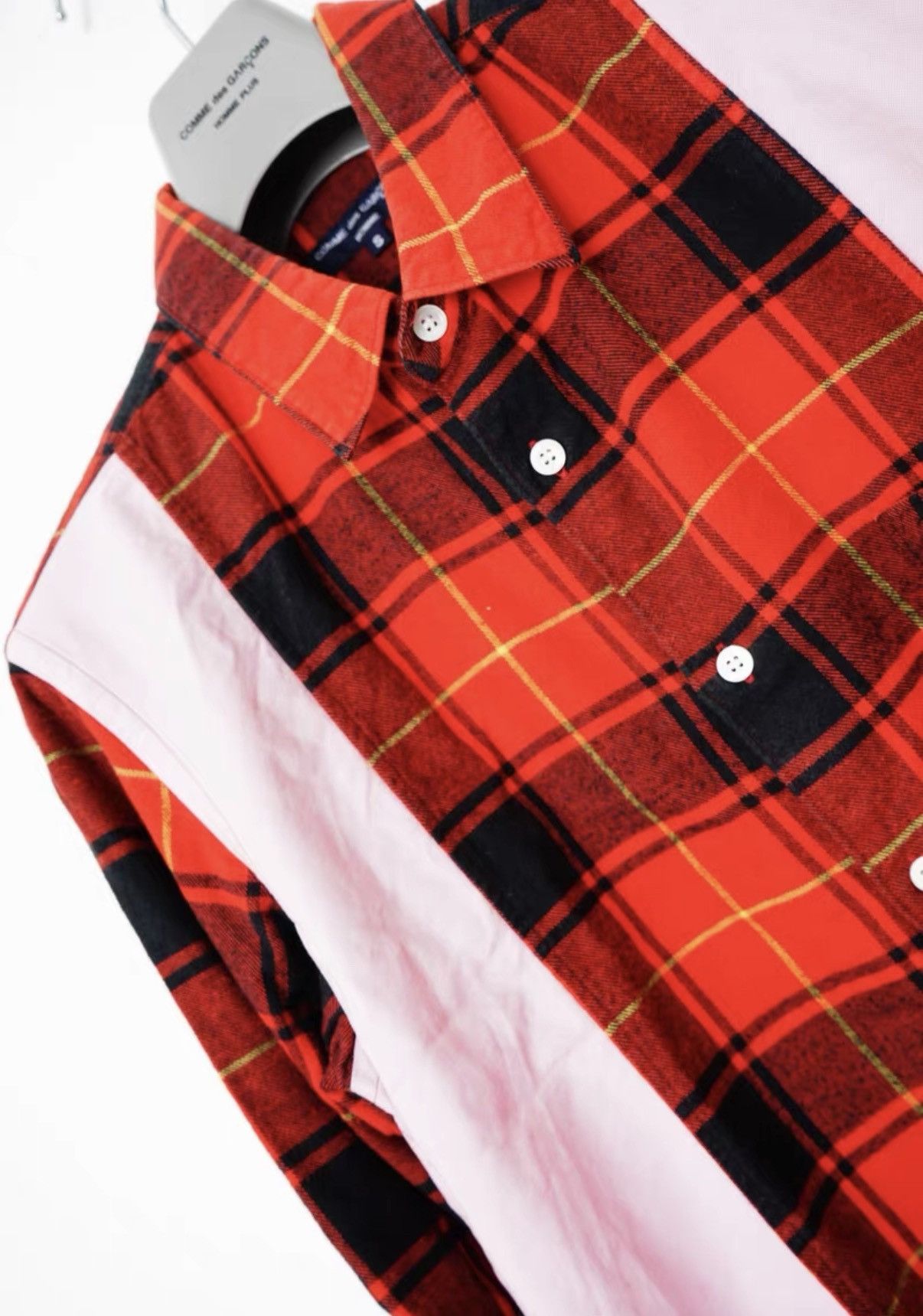 Comme des Garcons Comme des Garçons Paneled Vintage Plaid Shirt Size US S / EU 44-46 / 1 - 6 Thumbnail