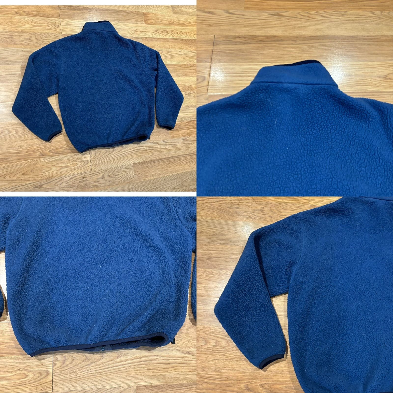 Vintage VINTAGE L.L.Bean Deep Pile Fleece Jacket Full Zip Men's Blue 90s USA Sherpa Zipper Pocket Size US L / EU 52-54 / 3 - 8 Thumbnail