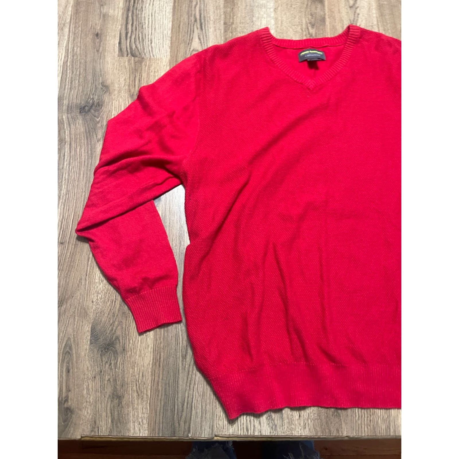 Vintage John Bartlett Sweater Mens Size Large Red V-Neck Pullover Long Sleeve Size US L / EU 52-54 / 3 - 3 Thumbnail