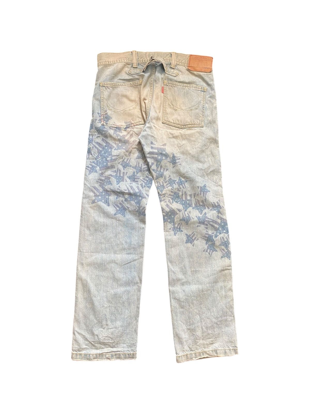 Japanese Brand Rodeo Crowns Printed American Flag Denim Size US 32 / EU 48 - 2 Thumbnail
