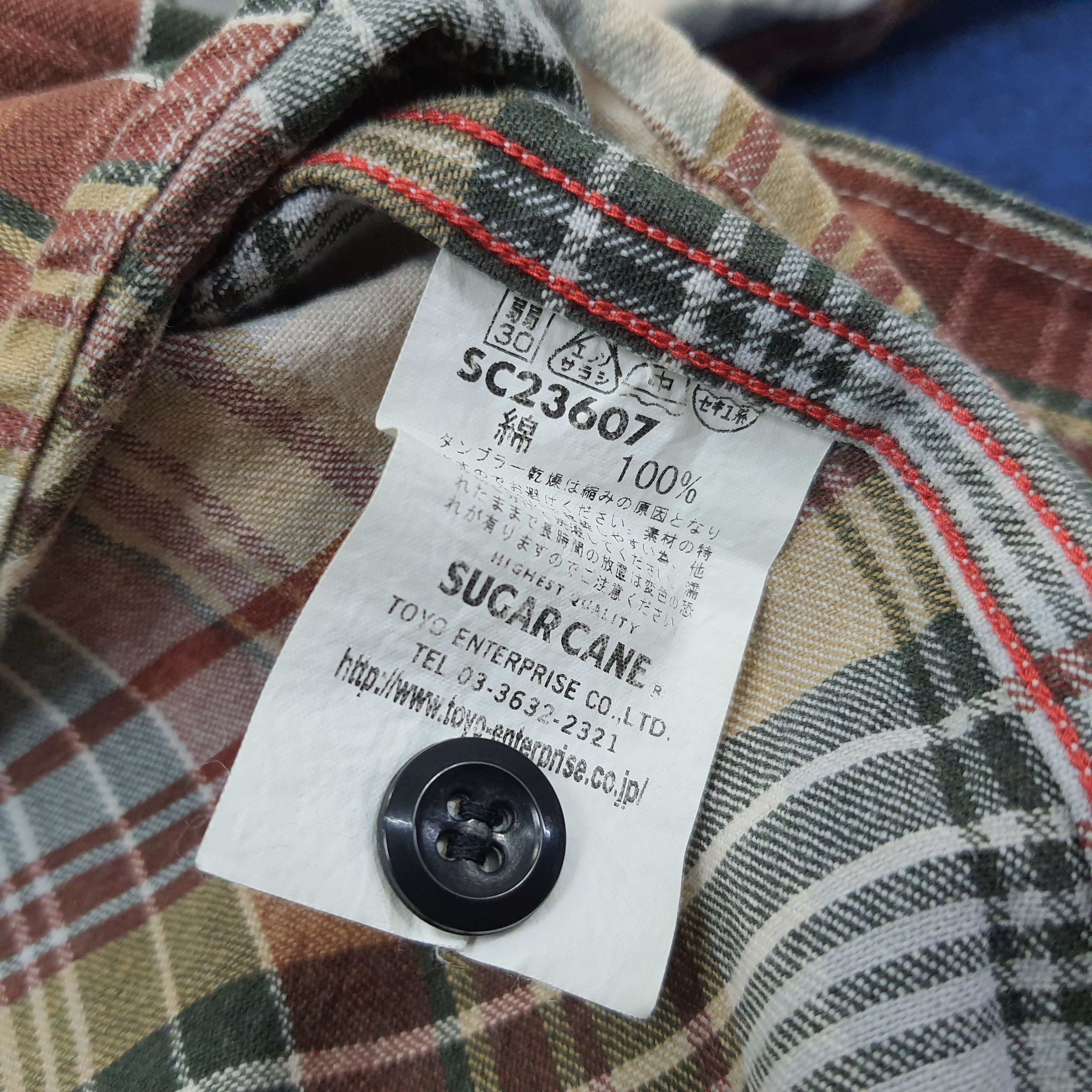 Sugar Cane Vintage Sugar Cane SC23607 Plaid Button Up Shirt C267N18 Size US S / EU 44-46 / 1 - 6 Thumbnail