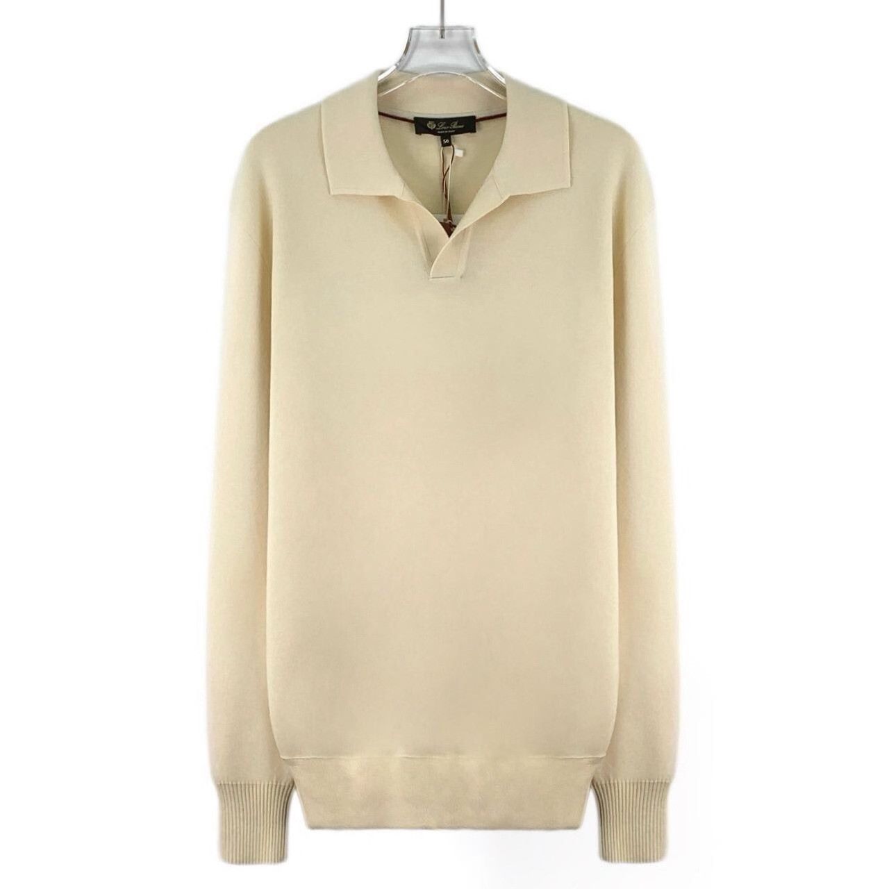 Loro Piana Loro Piana Beige Virgin Wool Polo Sweater 56 Size US XL / EU 56 / 4 - 1 Thumbnail