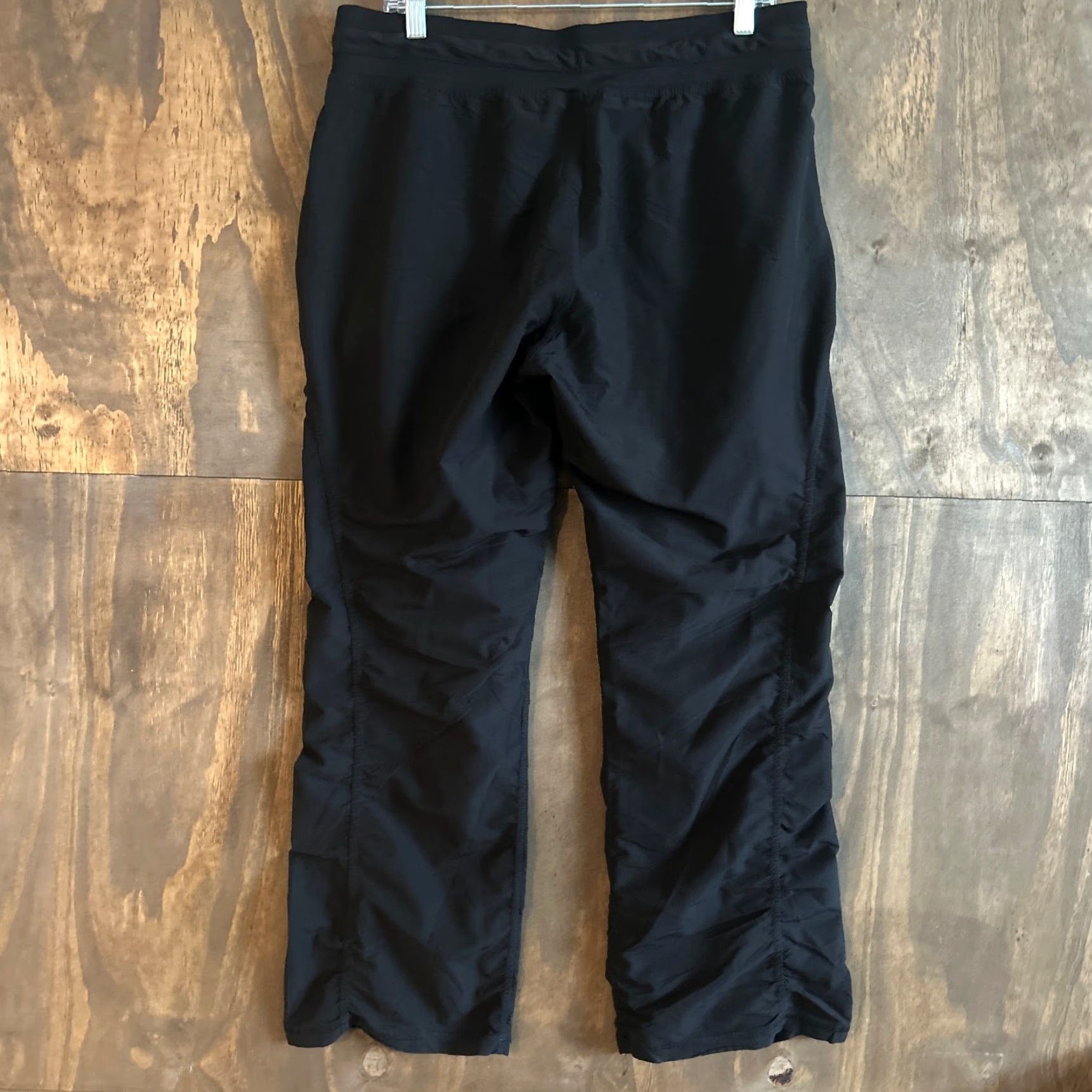 Vintage Unbranded Womens Pants Black High Rise Pull On Drawstring Lightweight 33 Waist Size 24" / US 00 / IT 34 - 7 Thumbnail