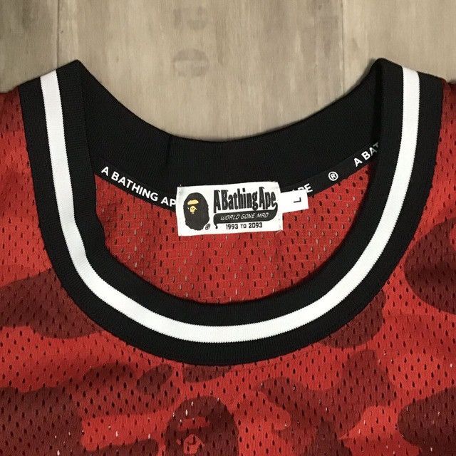 Bape BAPE STA Red camo basketball tank top a bathing ape Size US L / EU 52-54 / 3 - 5 Thumbnail