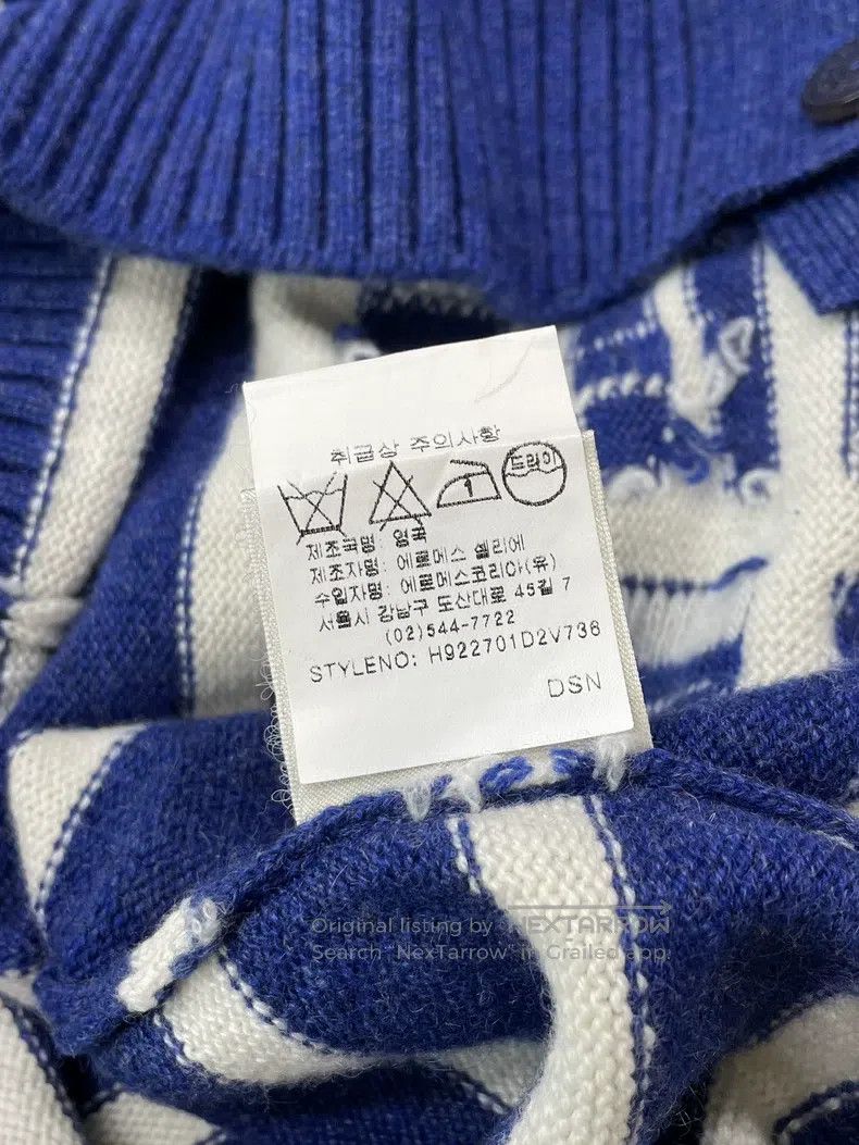 Hermes Hermes Blue Striped Knit Open Front Jacket Size XS / US 0-2 / IT 36-38 - 6 Thumbnail