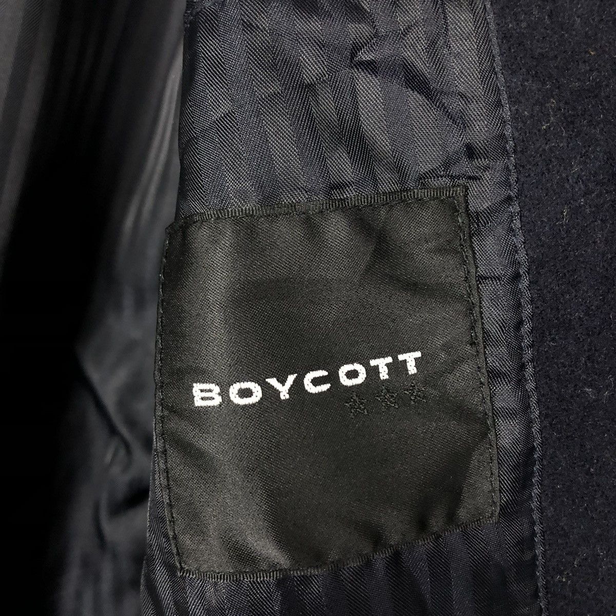 Hysteric Glamour 📌CROPPED WOOL BIKER JACKET BOYCOTT DOUBLE COLLAR Size US M / EU 48-50 / 2 - 18 Thumbnail