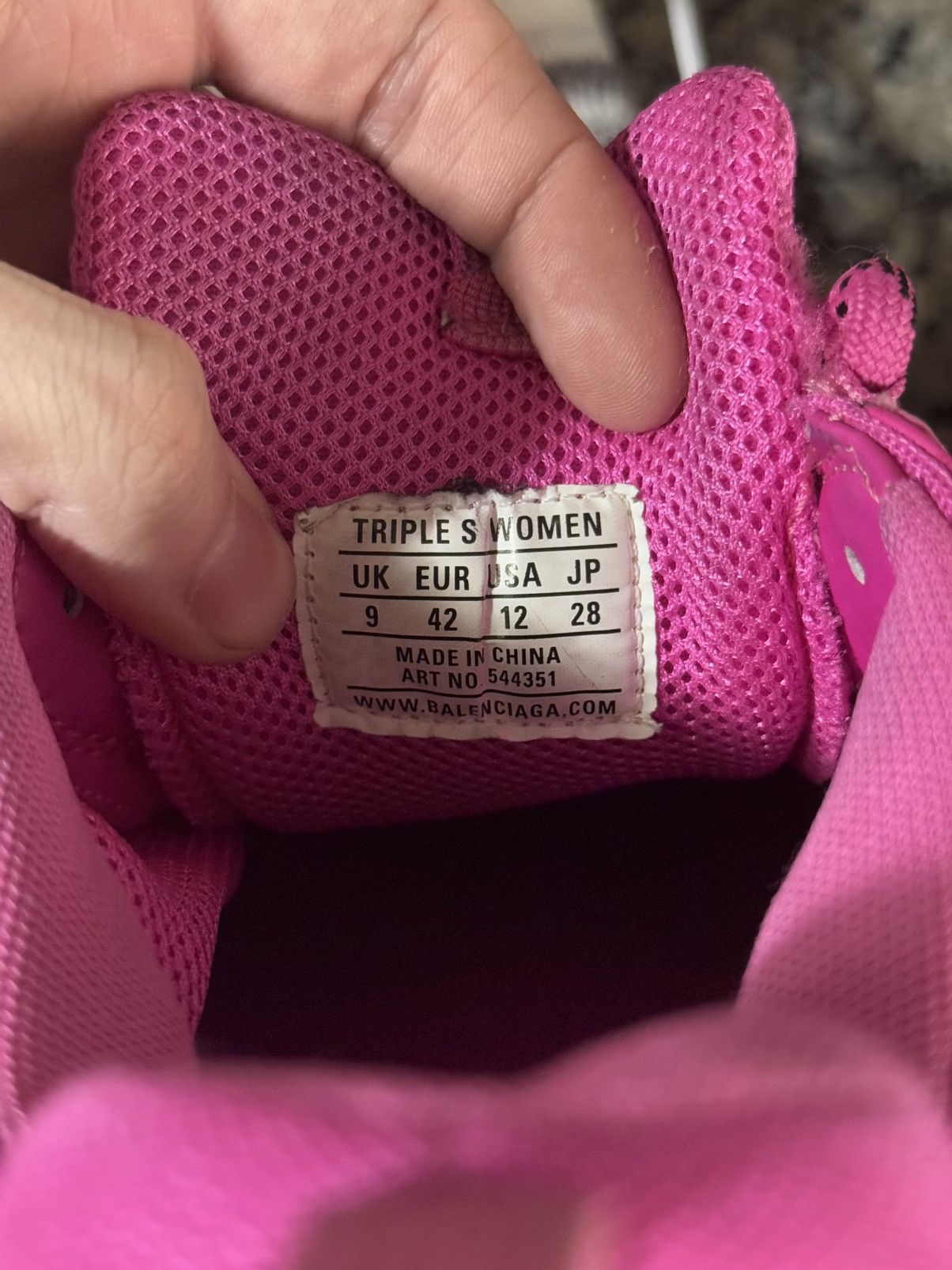 Balenciaga Balenciaga Pink Low Top Triple S 42EU/12US Women Size US 12 / IT 42 - 16 Thumbnail