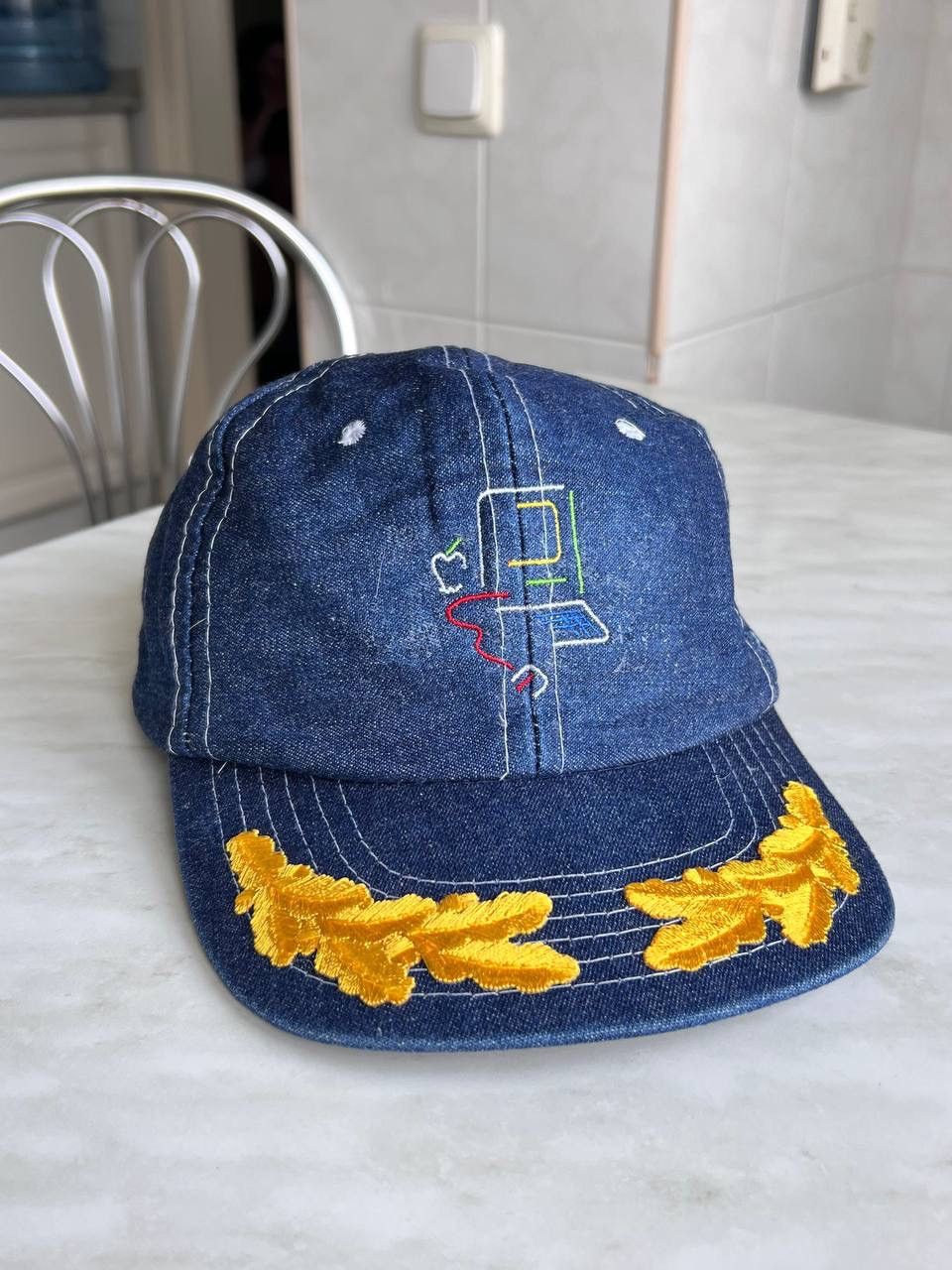 Apple 90s Vintage Apple Computers Picasso Macintosh Logo Cap Denim Size ONE SIZE - 1 Thumbnail