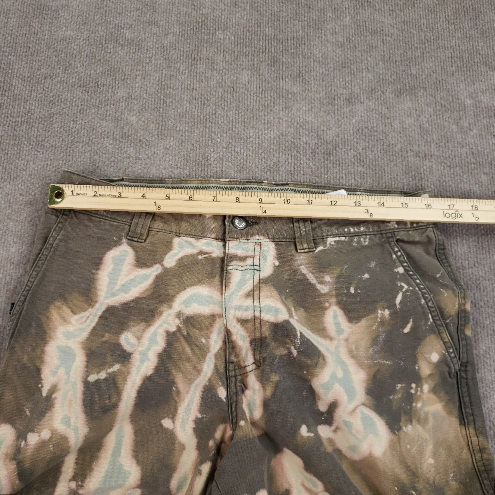 Vintage Columbia Mens Green Beige Chino Pants 33x32 Straight Leg Flat Front Comfortable Hiking Pants Size US 33 - 5 Thumbnail