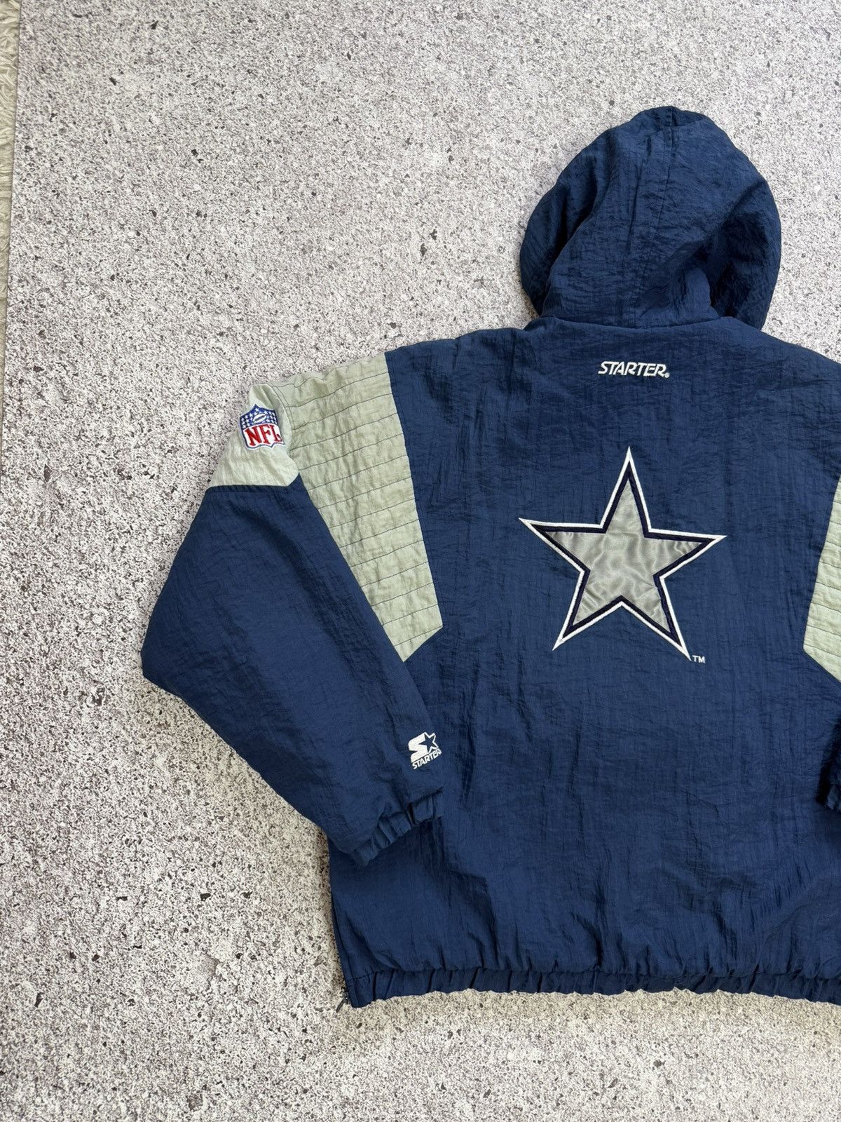NFL × Starter × Vintage Vintage 1990’s NFL Starter Dallas Cowboys 1/2 ZIP Jacket Size US XL / EU 56 / 4 - 7 Thumbnail