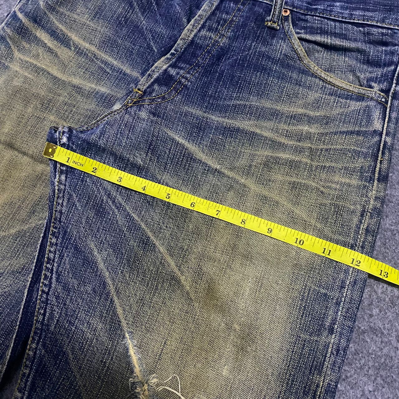 Japanese Brand 💥Best Offer💥Vintage Justin Jeans Distressed Denim Size US 33 - 3 Thumbnail