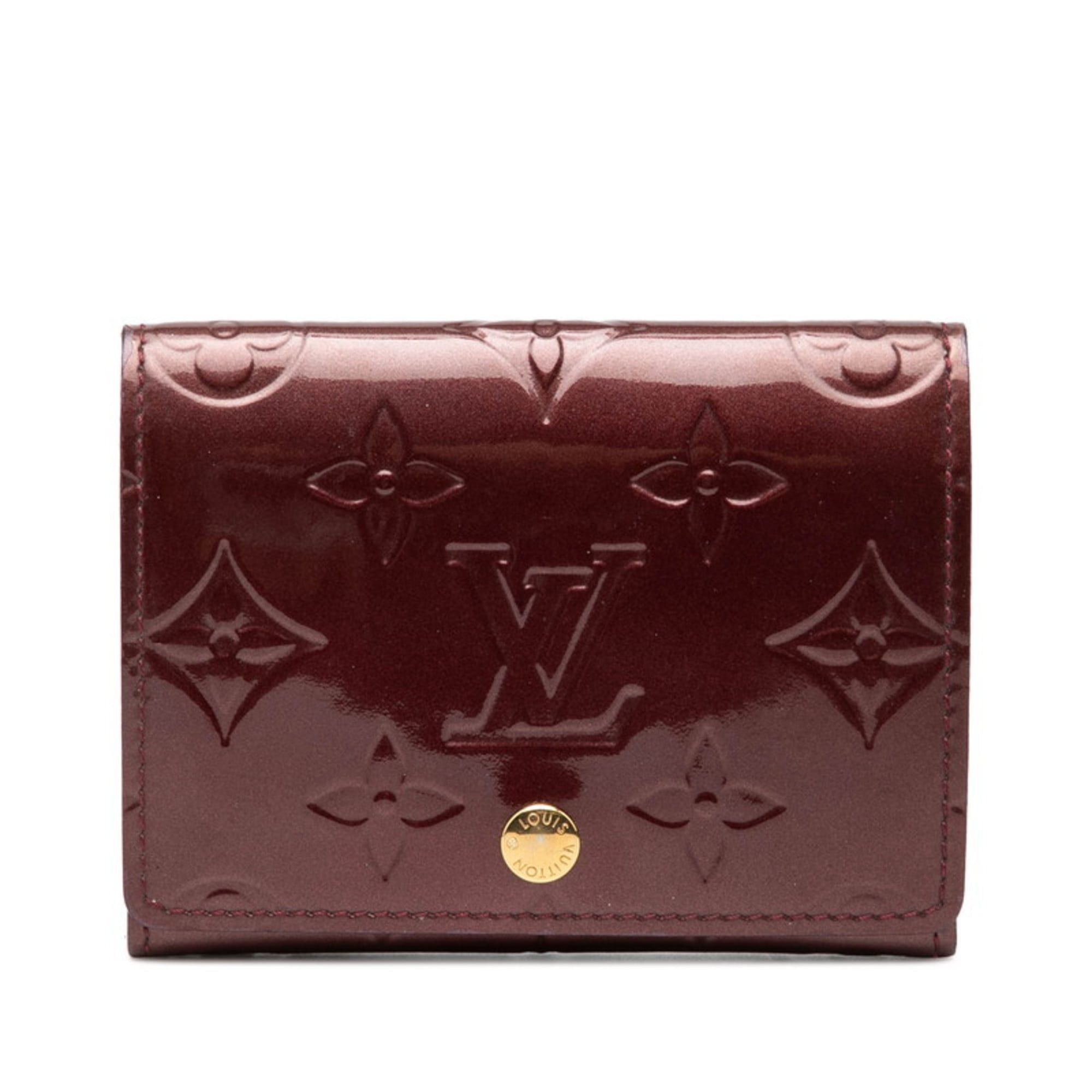 Louis Vuitton Louis Vuitton Monogram Vernis Envelope Carte de Visite Business Card Case/Card Case M91540 Rouge Fauvist Purple Patent Leather Women's LOUIS VUITTON Size ONE SIZE - 1 Thumbnail