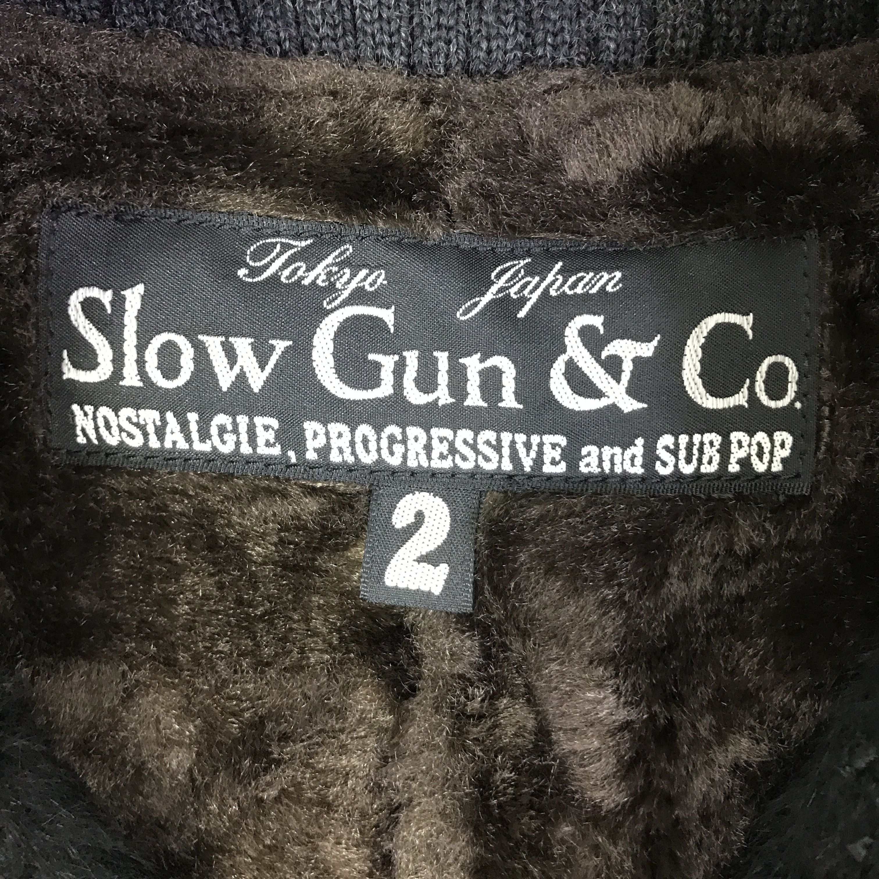 Japanese Brand slow gun and co. Fur Design sleeve Leather jacket K96B4 Size US M / EU 48-50 / 2 - 8 Thumbnail