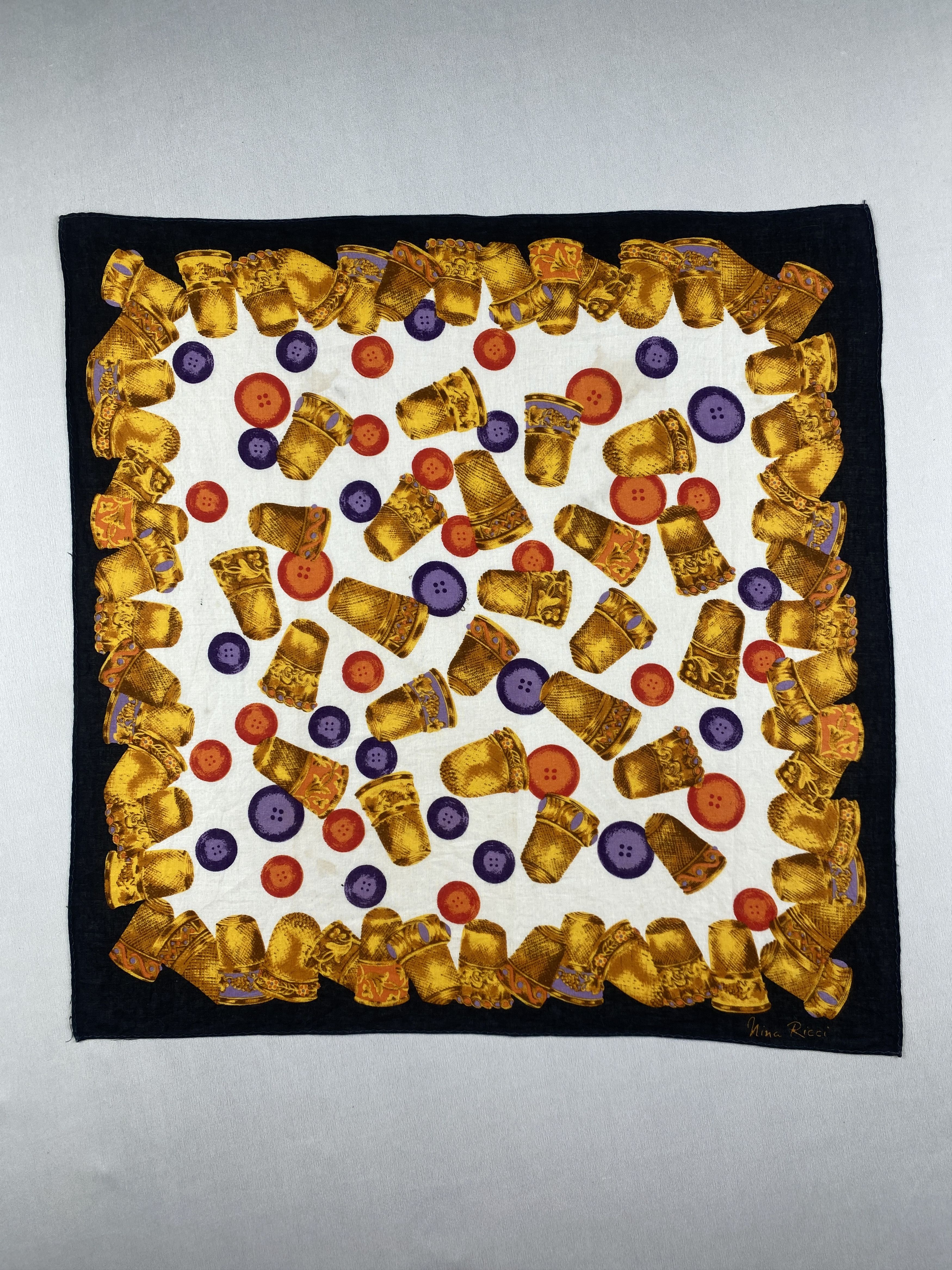 Other Vintage Nina Ricci Handkerchief Pocket Square Bandana Size ONE SIZE - 1 Thumbnail