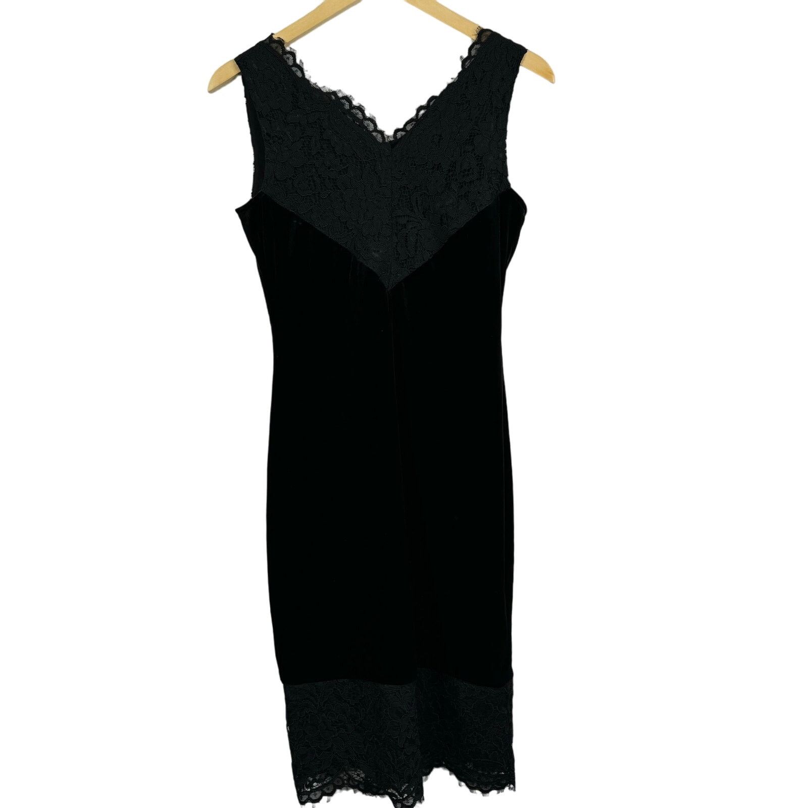 calvin klein black velvet dress Calvin Klein 1990s Velvet Slip Dress main image 1