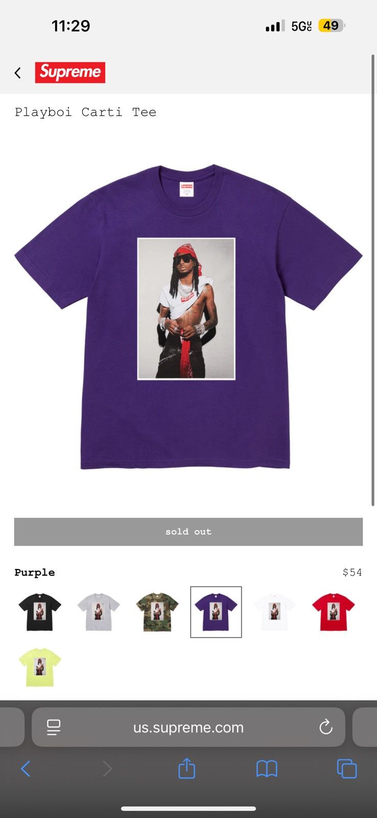 Supreme playboi carti t-shirt