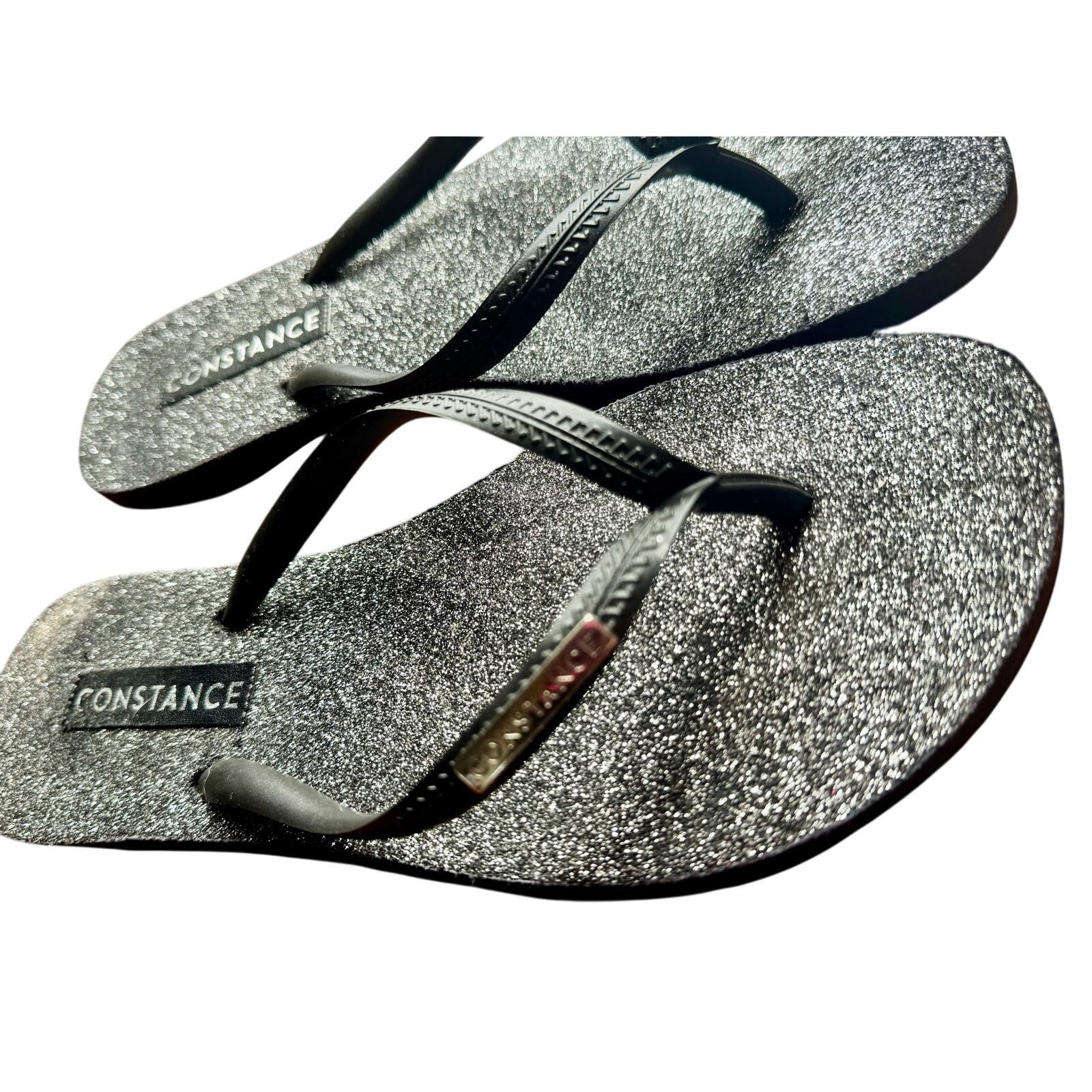 Havana Constance Black Glitter Flip Flops |Size 5.5 Brazilian Brand Size US 5.5 / IT 35.5 - 2 Thumbnail
