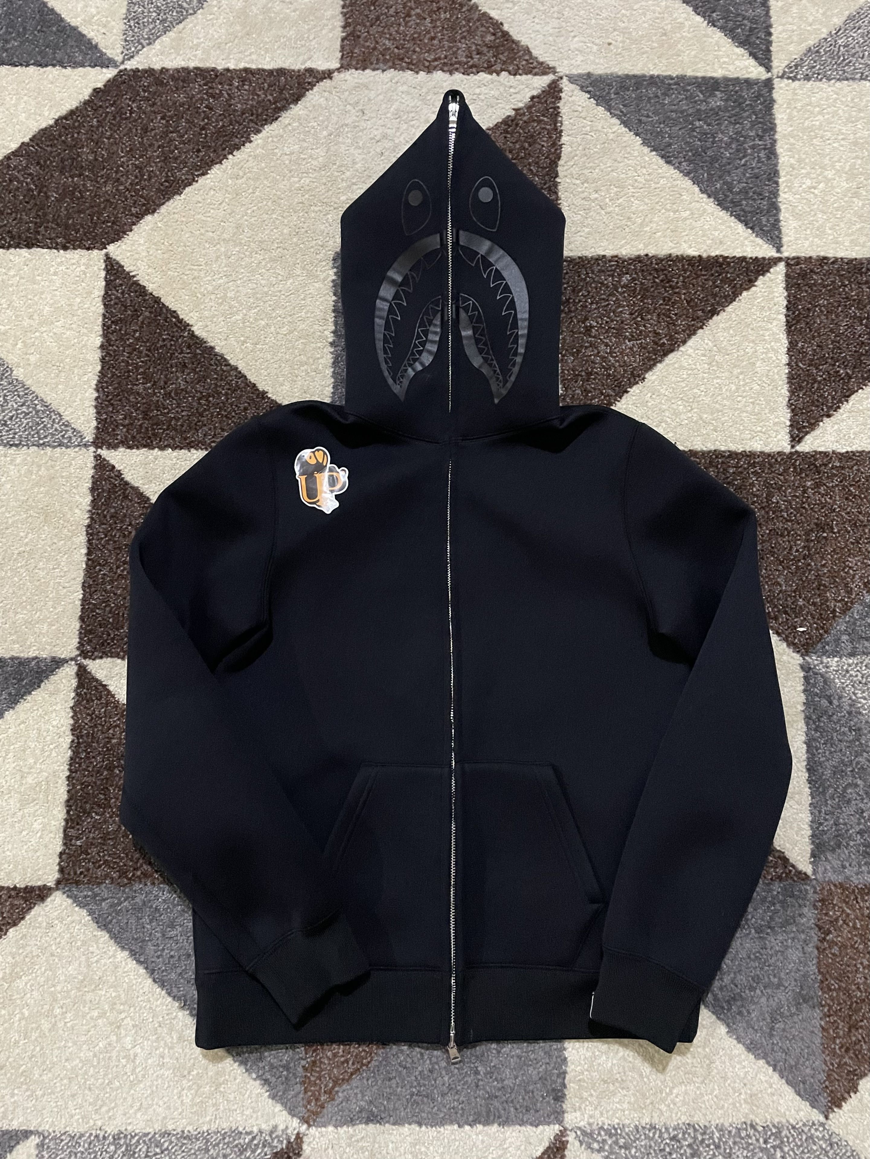 Bape Bape Neoprene Black Shark Full zip Hoodie Size S / US 4 / IT 40 - 2 Thumbnail