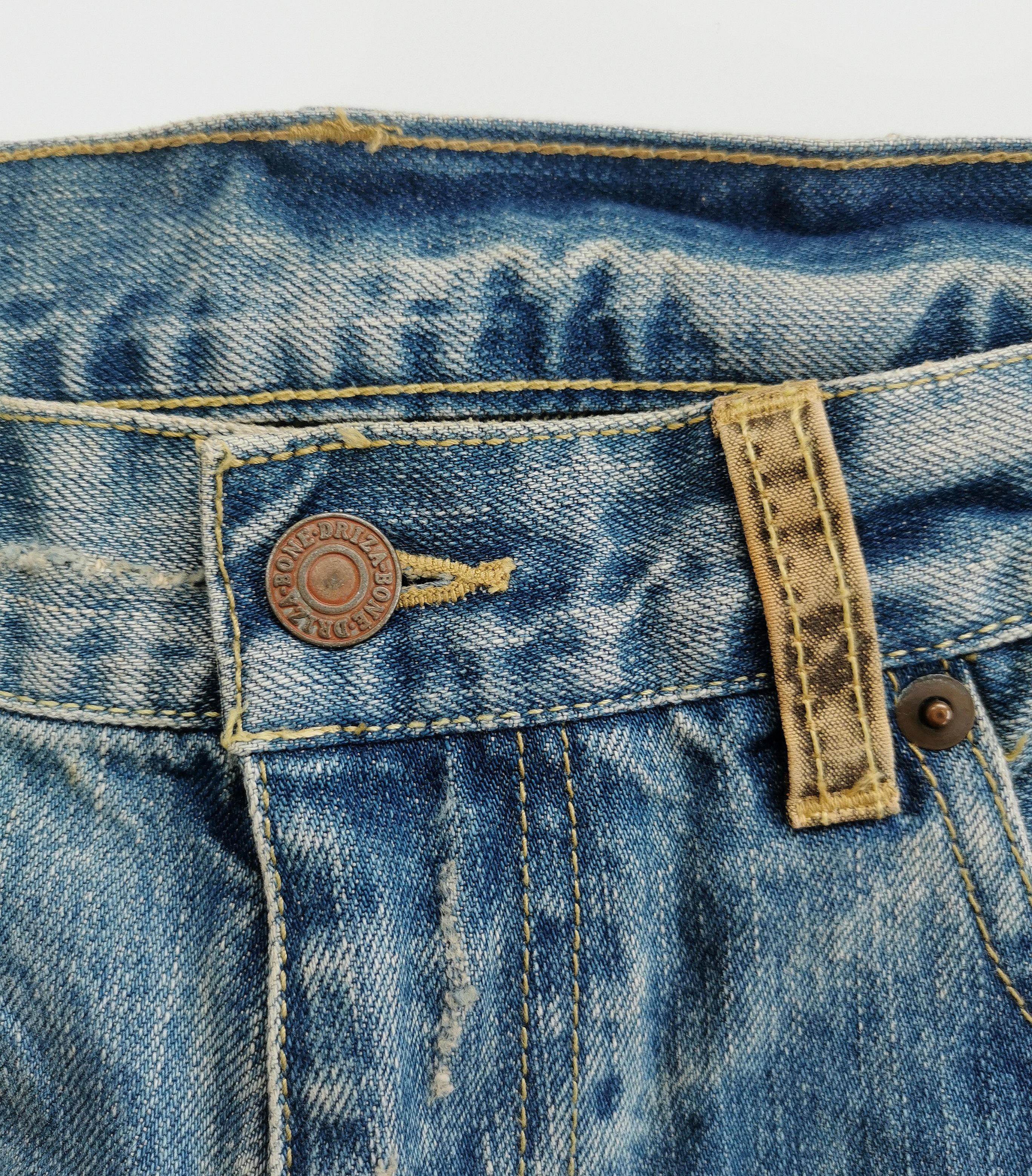 If Six Was Nine Driza Bone Flare Bootcuts Distress Denim Jeans Size 29x35 Size US 29 - 10 Thumbnail
