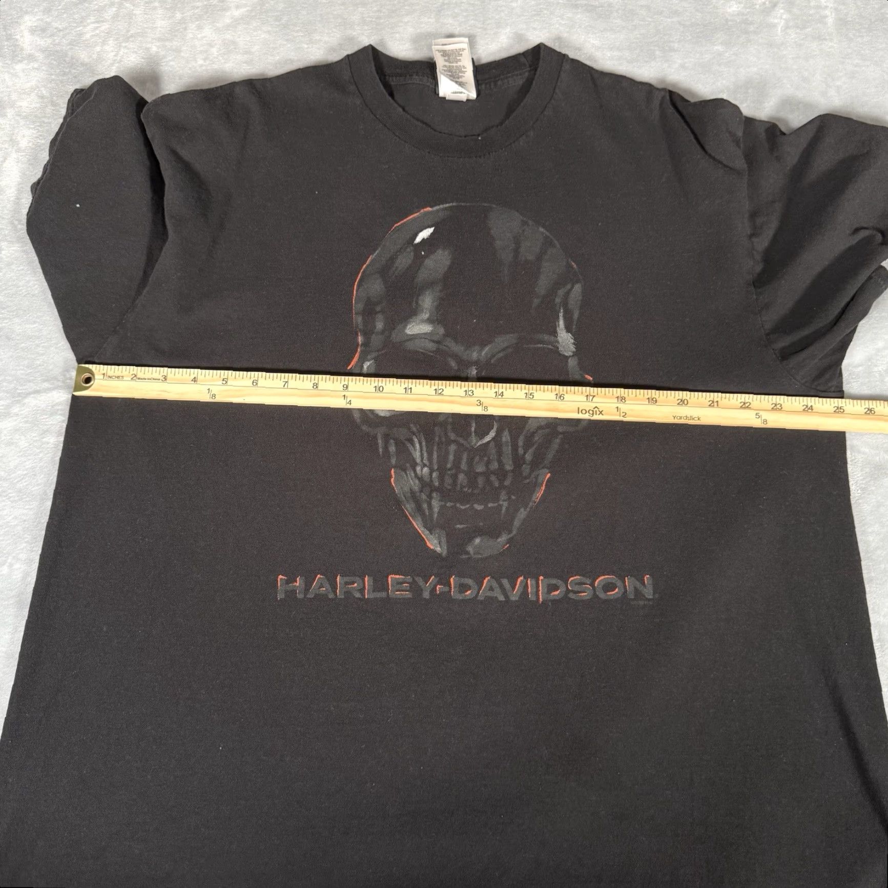 Harley Davidson VINTAGE Harley-Davidson Biker Big Skull T Shirt Mens 2XL Double-Sided Faded Black Size US XXL / EU 58 / 5 - 7 Thumbnail