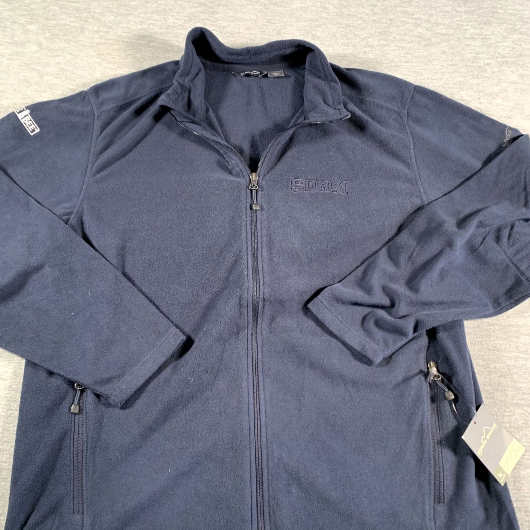 Eddie Bauer Eddie Bauer Navy Blue Microfleece Full Zip SDRM BUMBLE Embroidered Jacket Size US XXL / EU 58 / 5 - 2 Thumbnail