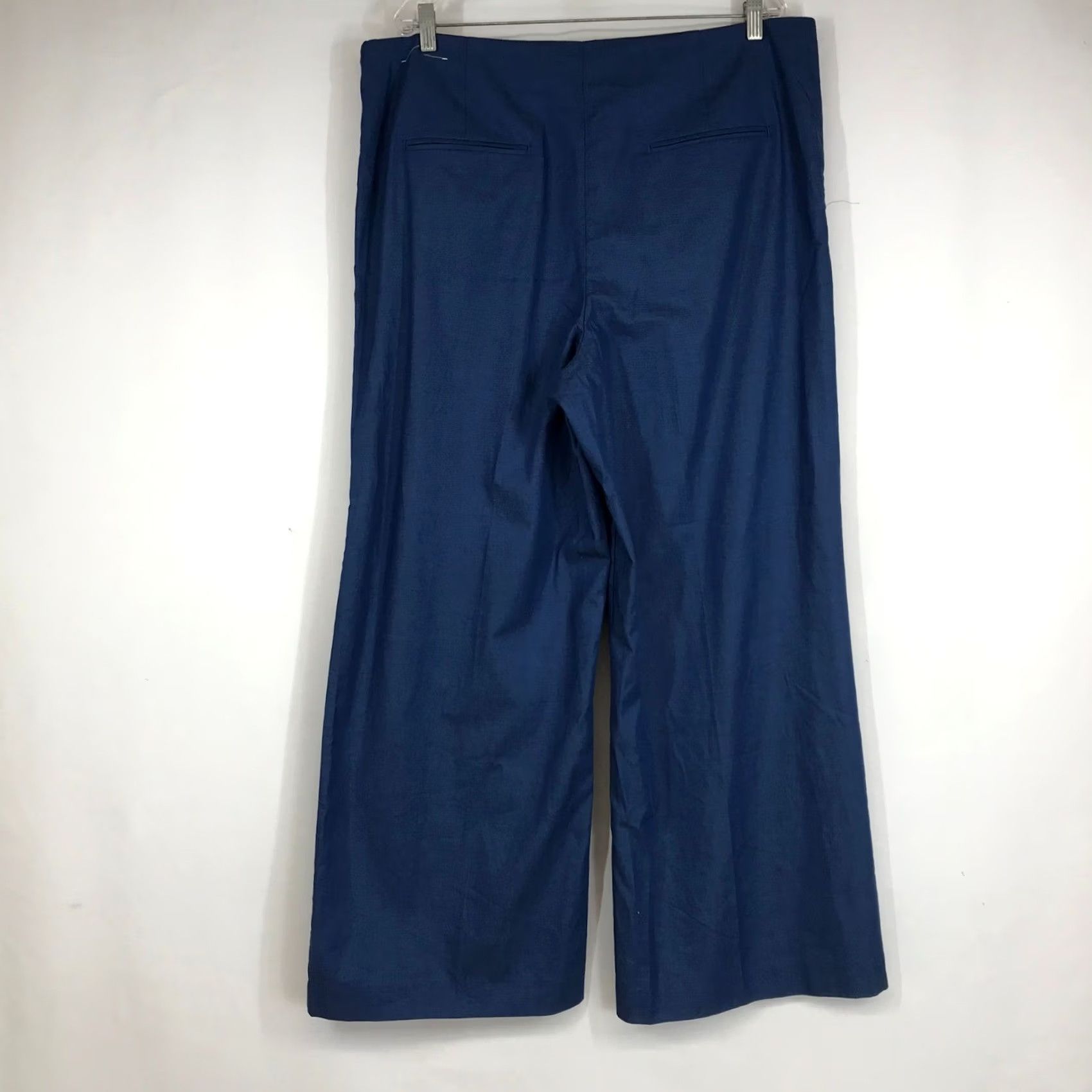Ann Taylor Ann Taylor Blue Wide Leg Trousers Side Zip Career Pants XL Regular Women Men? Size US 36 / EU 52 - 4 Thumbnail