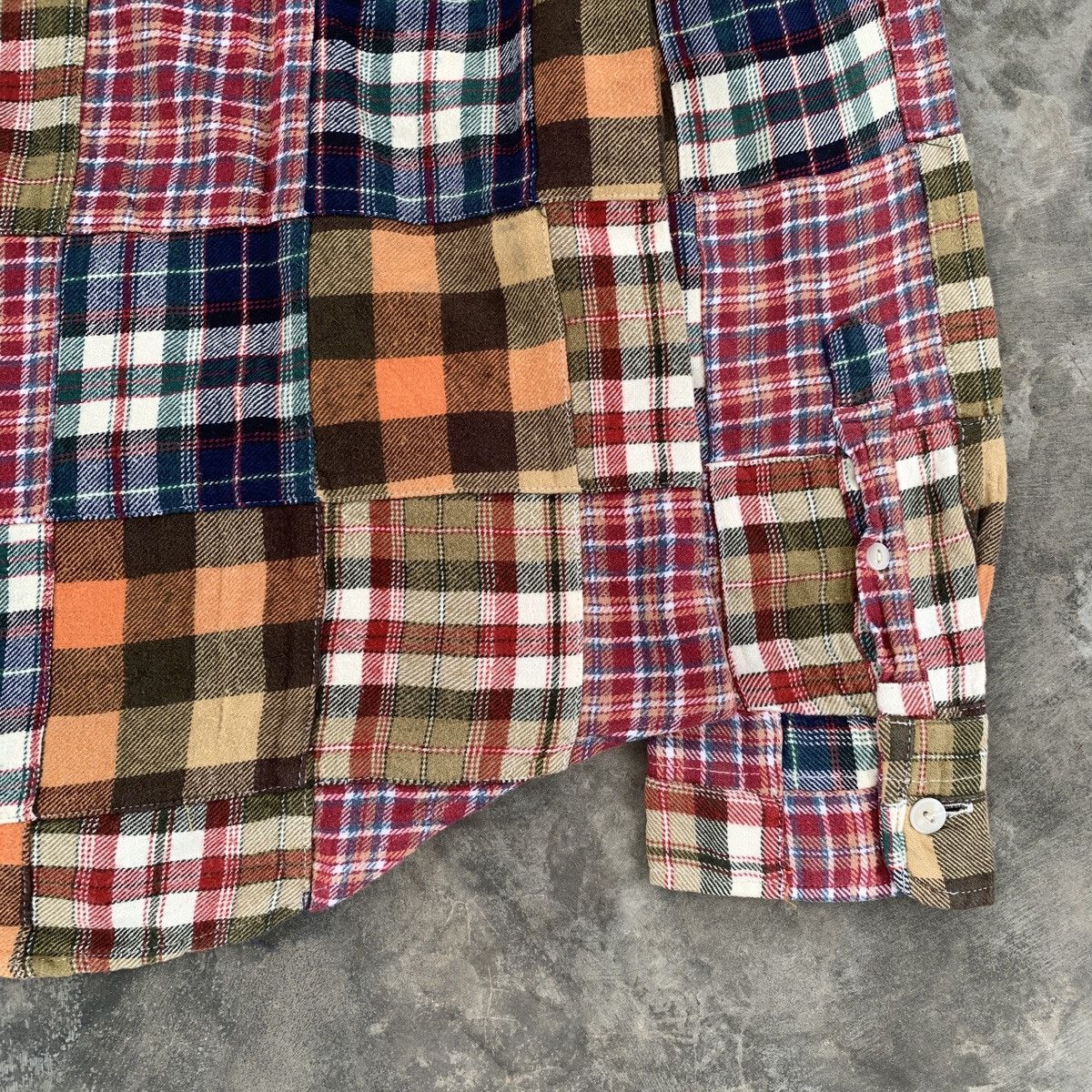Japanese Brand United Arrows Patchwork Sugar Cane Inspired Flanel Shirt Size US M / EU 48-50 / 2 - 5 Thumbnail