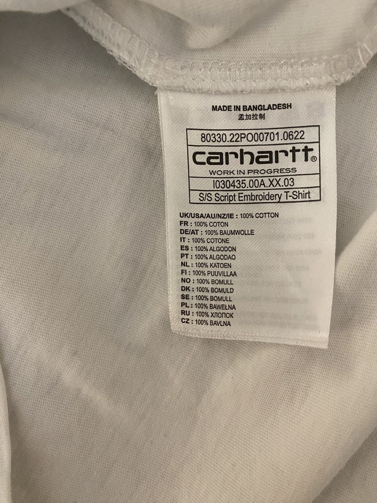 Carhartt Wip Carhartt WIP Script Embroidery T-shirt XL Size US XL / EU 56 / 4 - 7 Thumbnail