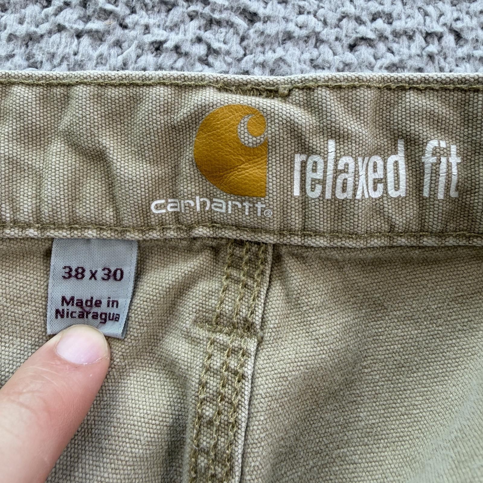 Carhartt Carhartt Relaxed Fit Work Pants Mens 38x30 Khaki Utility Size US 38 / EU 54 - 7 Thumbnail