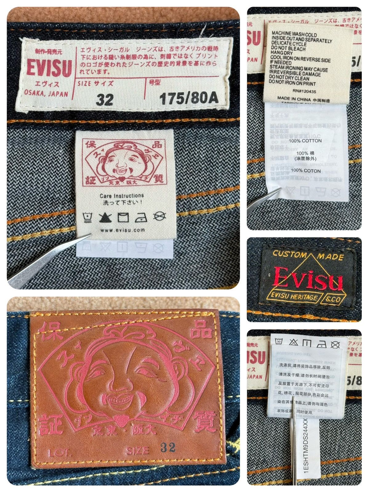 Evisu EVISU golden paint daicock denim shorts！size：32 Size US 32 / EU 48 - 3 Thumbnail