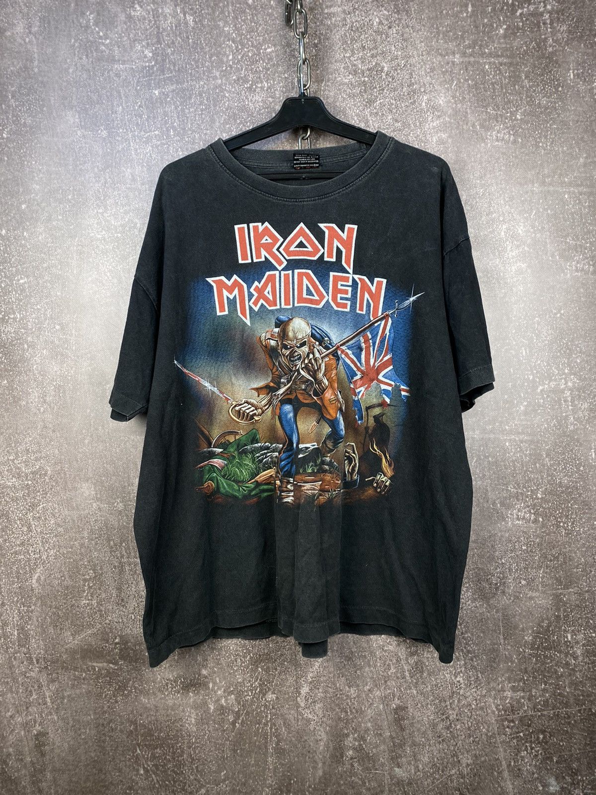 Band Tees Faded Iron Maiden The Trooper Heavy Metal Band Tee Size US XL / EU 56 / 4 - 1 Thumbnail
