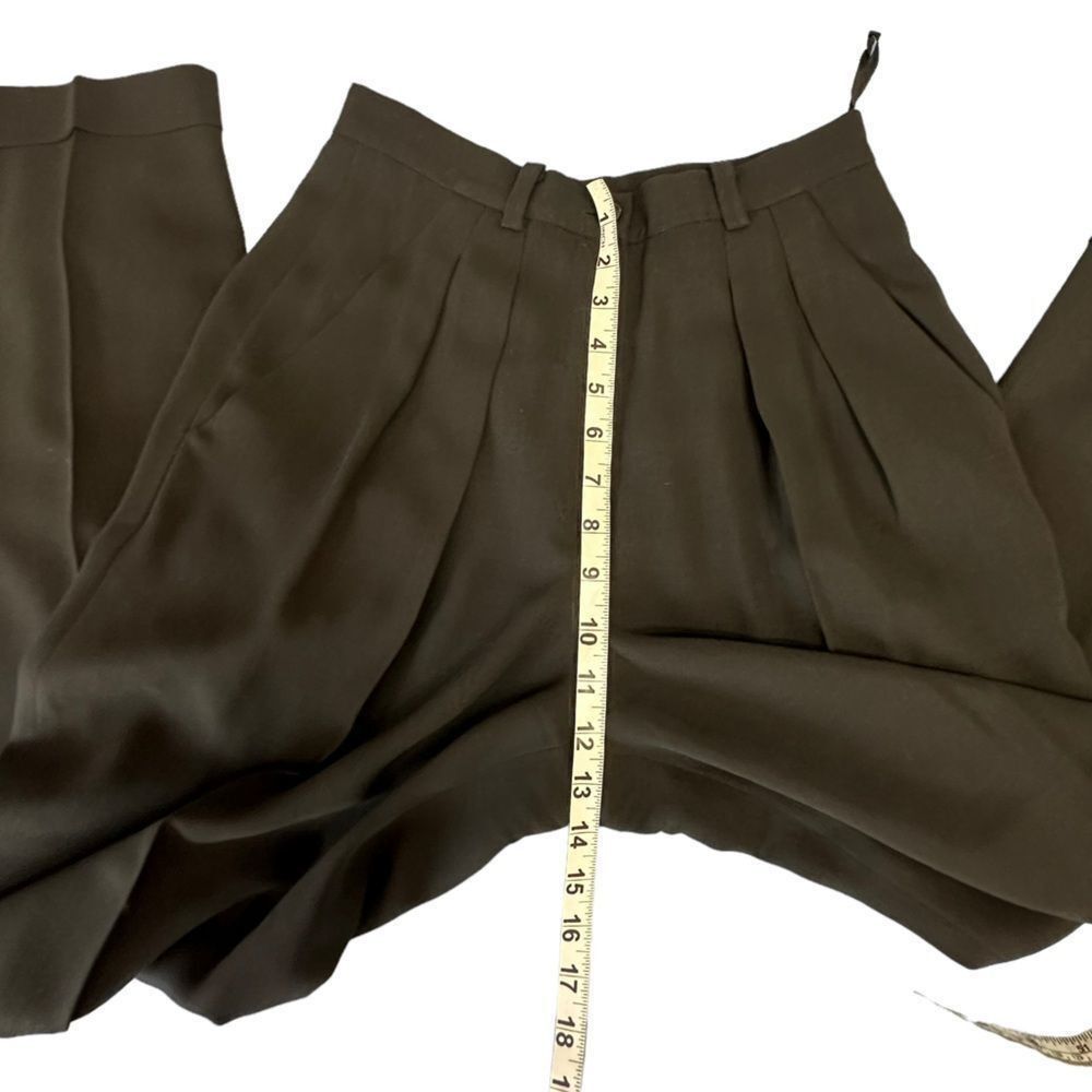 DKNY Vintage DKNY Black Wool Gabardine Turn up Pleated Dress Pant Size 26" / US 2 / IT 38 - 8 Thumbnail
