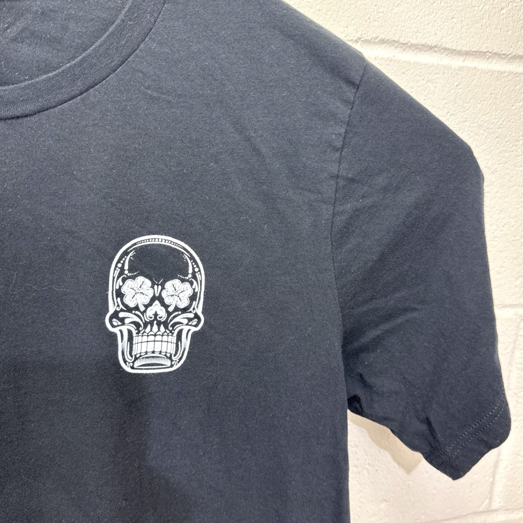 Vintage Lucky Bastard Saloon Mens XL Black Shirt Nashville TN Tattoo Style Skull Biker Size US XL / EU 56 / 4 - 6 Thumbnail