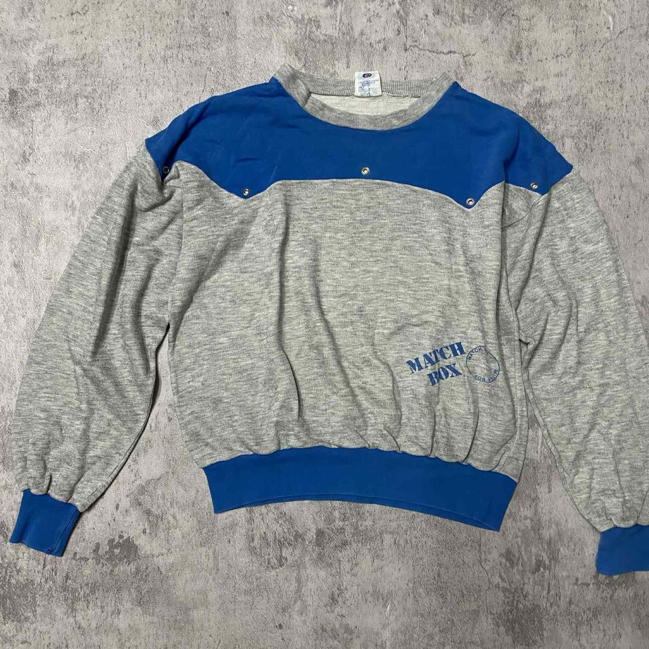 Other Grey and blue vintage 80s crewneck sweatshirt Size US S / EU 44-46 / 1 - 1 Thumbnail